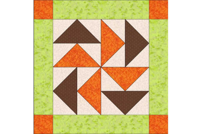 Bloque 3 Sampler Quilt – Técnica «El vuelo de la Oca» de patchwork.