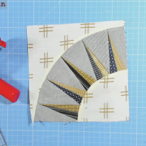 Curso de patchwork Paper Piecing #9: Bloque New York Beauty patchwork y costuras curvas.