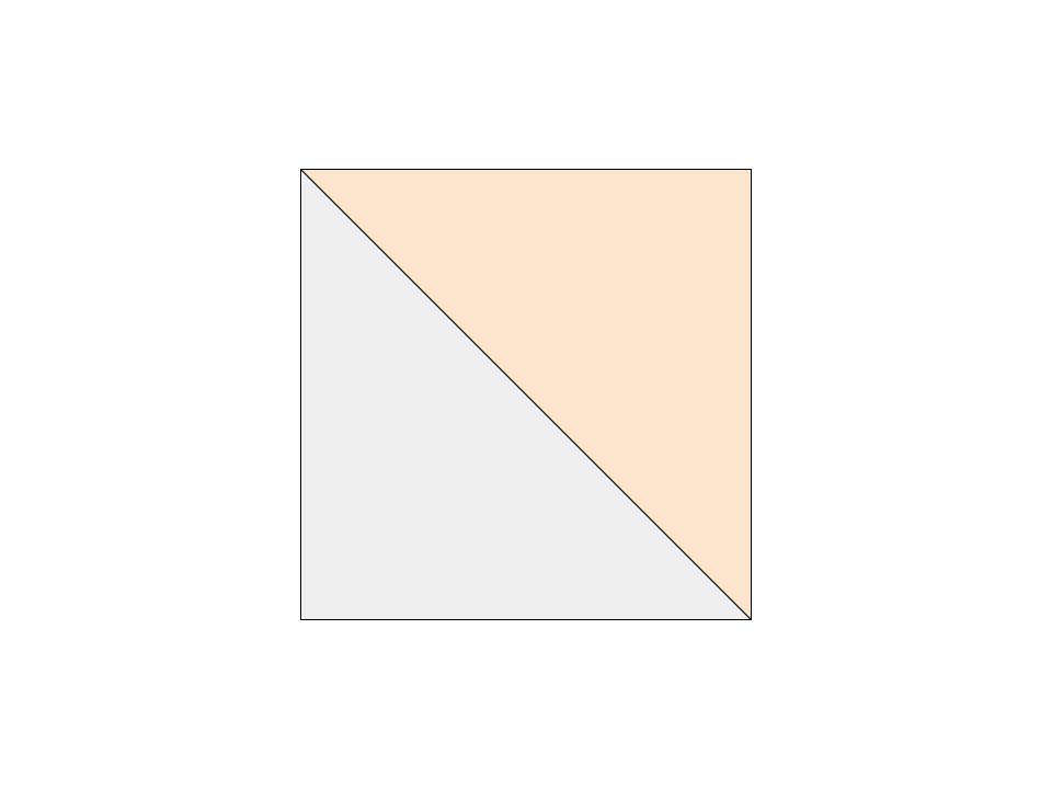 Triángulo de medio cuadrado